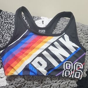 Colorful Striped Sports Bra